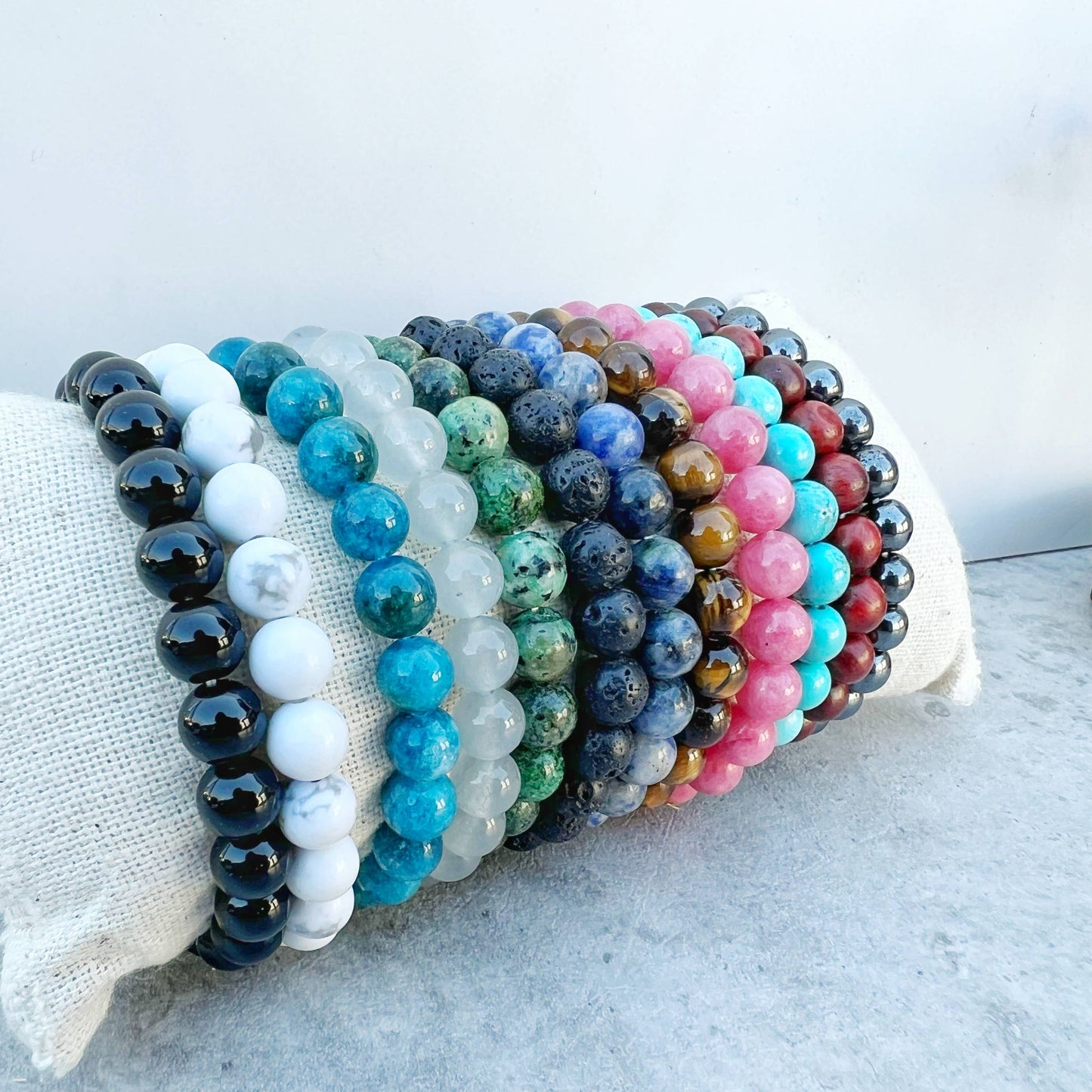 Gemstone Buddha Bracelet - 12 Pcs