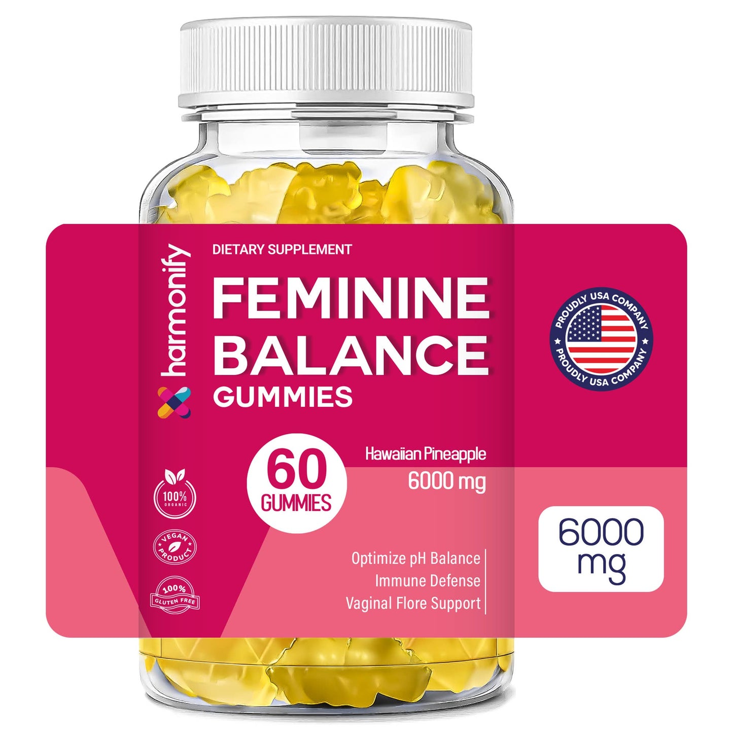 HARMONIFY Pineapple Feminine Gummies – Probiotics for Women