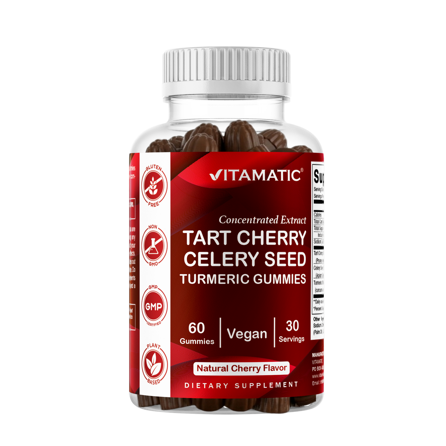 Tart Cherry with Celery Seed and Turmeric Uric Acid Cleanse Gummies
