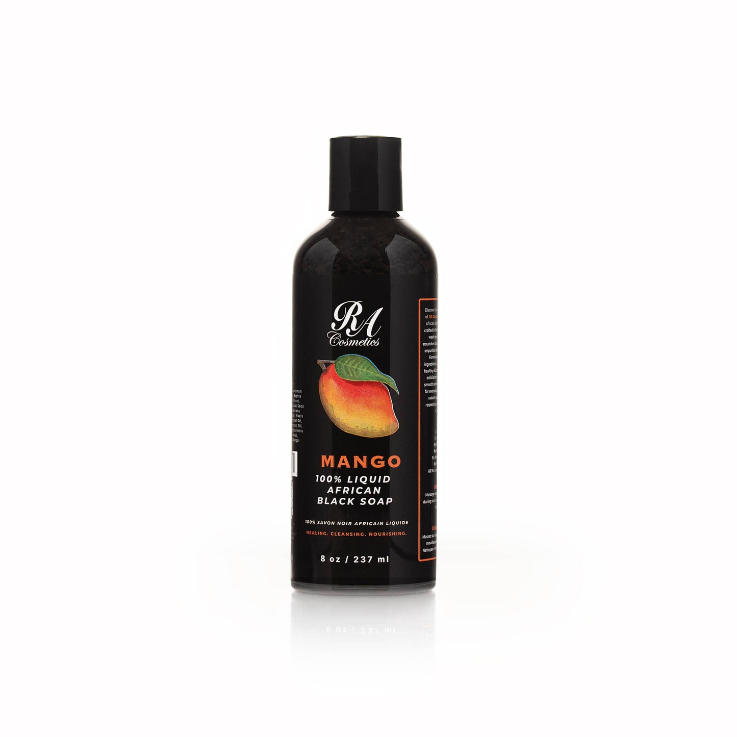 100% Liquid African Black Soap, Mango - 8oz