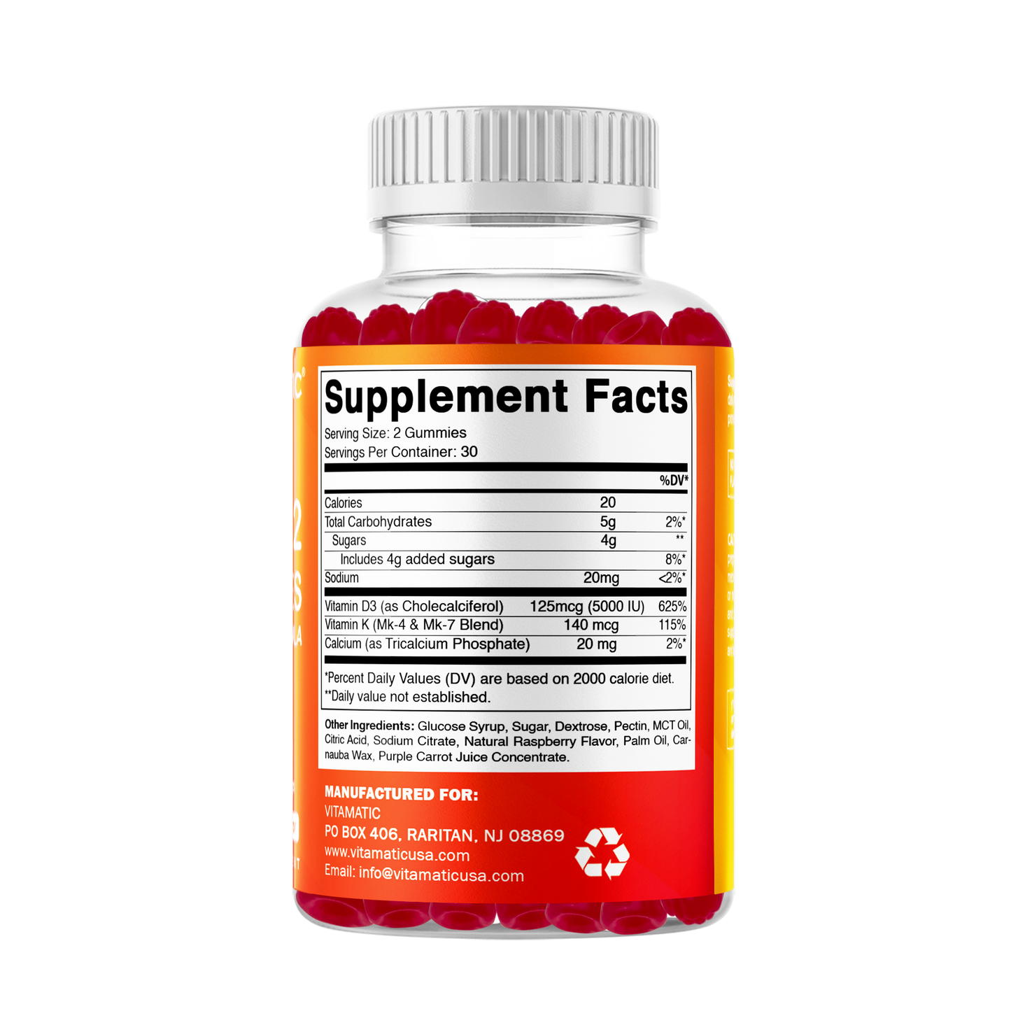 Vitamin D3 + K2  Bone & Heart Support Gummies