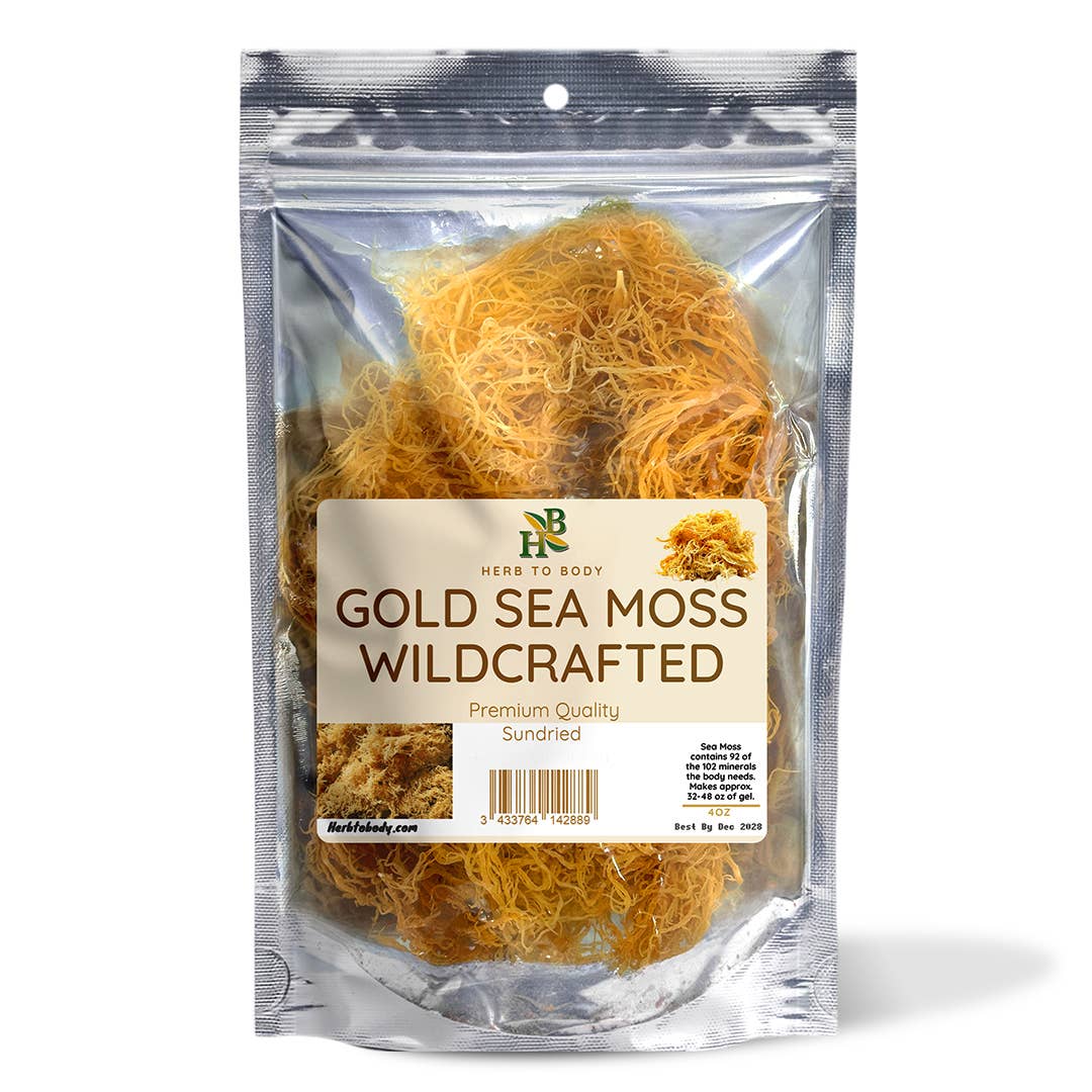 Gold Sea Moss (Dry) -  Wildcrafted From Caribbean 4oz