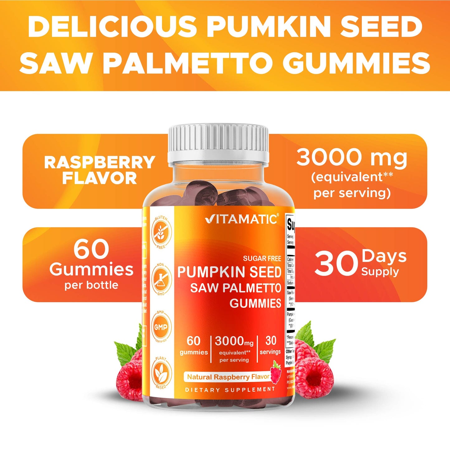 Pumpkin Seed & Saw Palmetto Prostate Support Gummies
