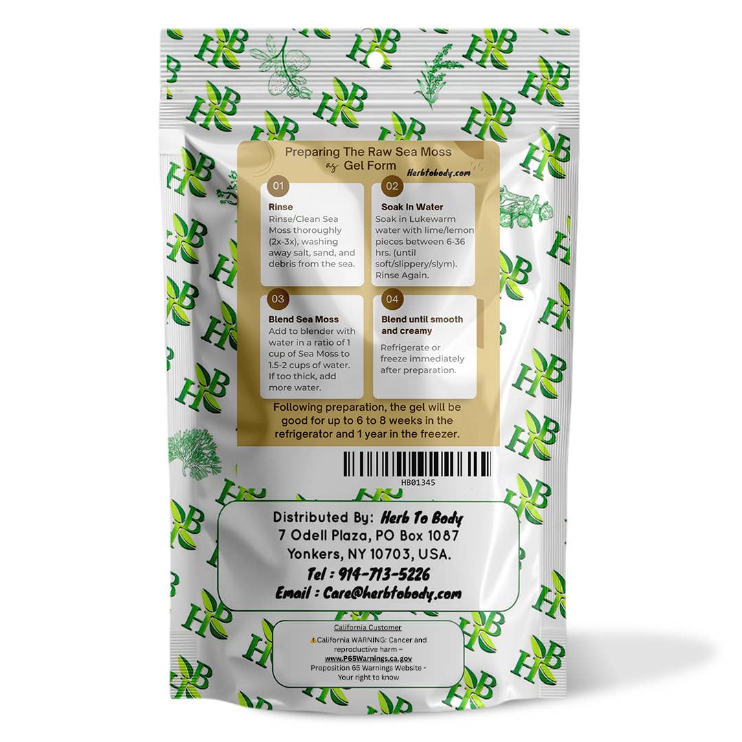 Gold Sea Moss (Dry) -  Wildcrafted From Caribbean 4oz