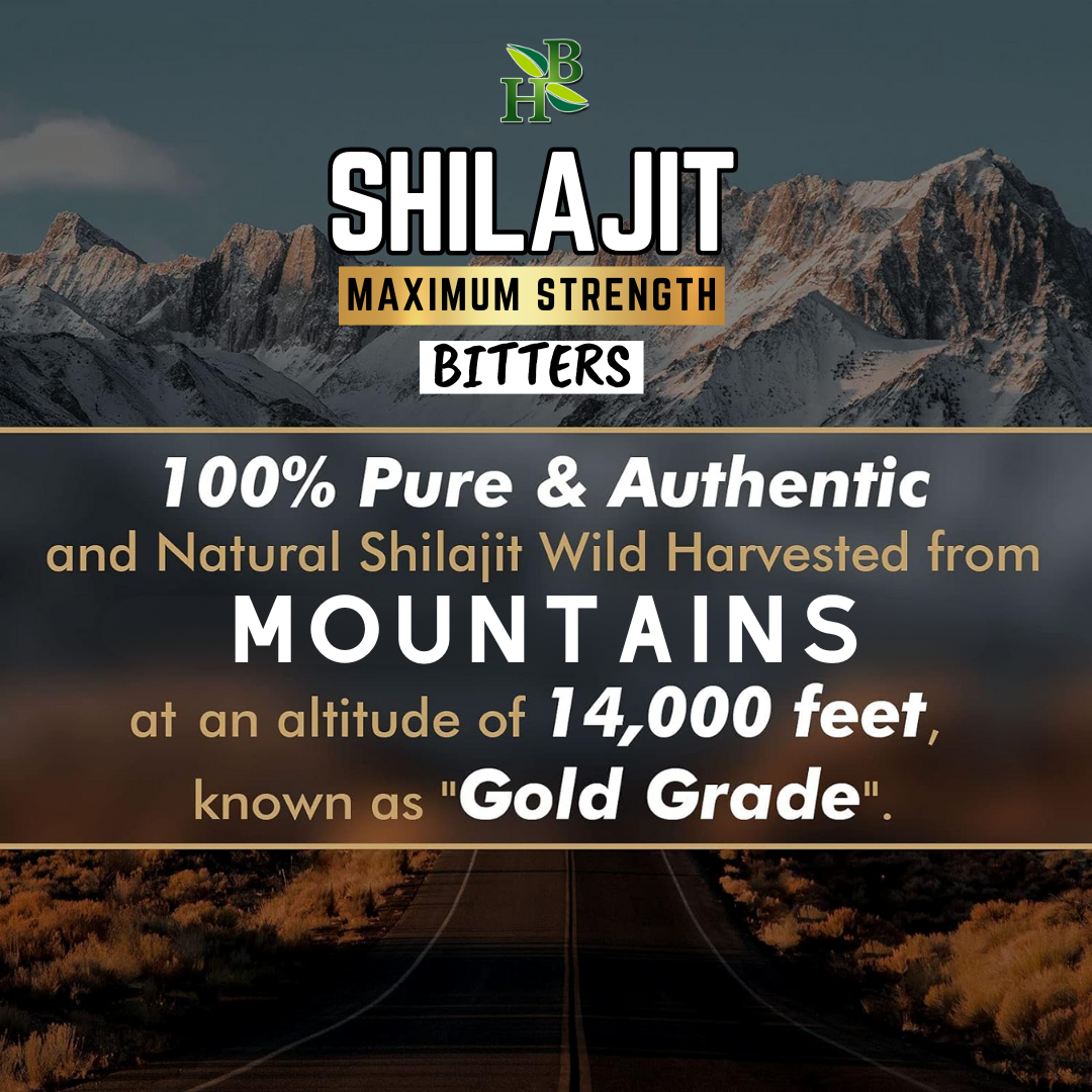 Shilajit Bitter 16oz | Himalayan Wildcrafted Herbal Tonic