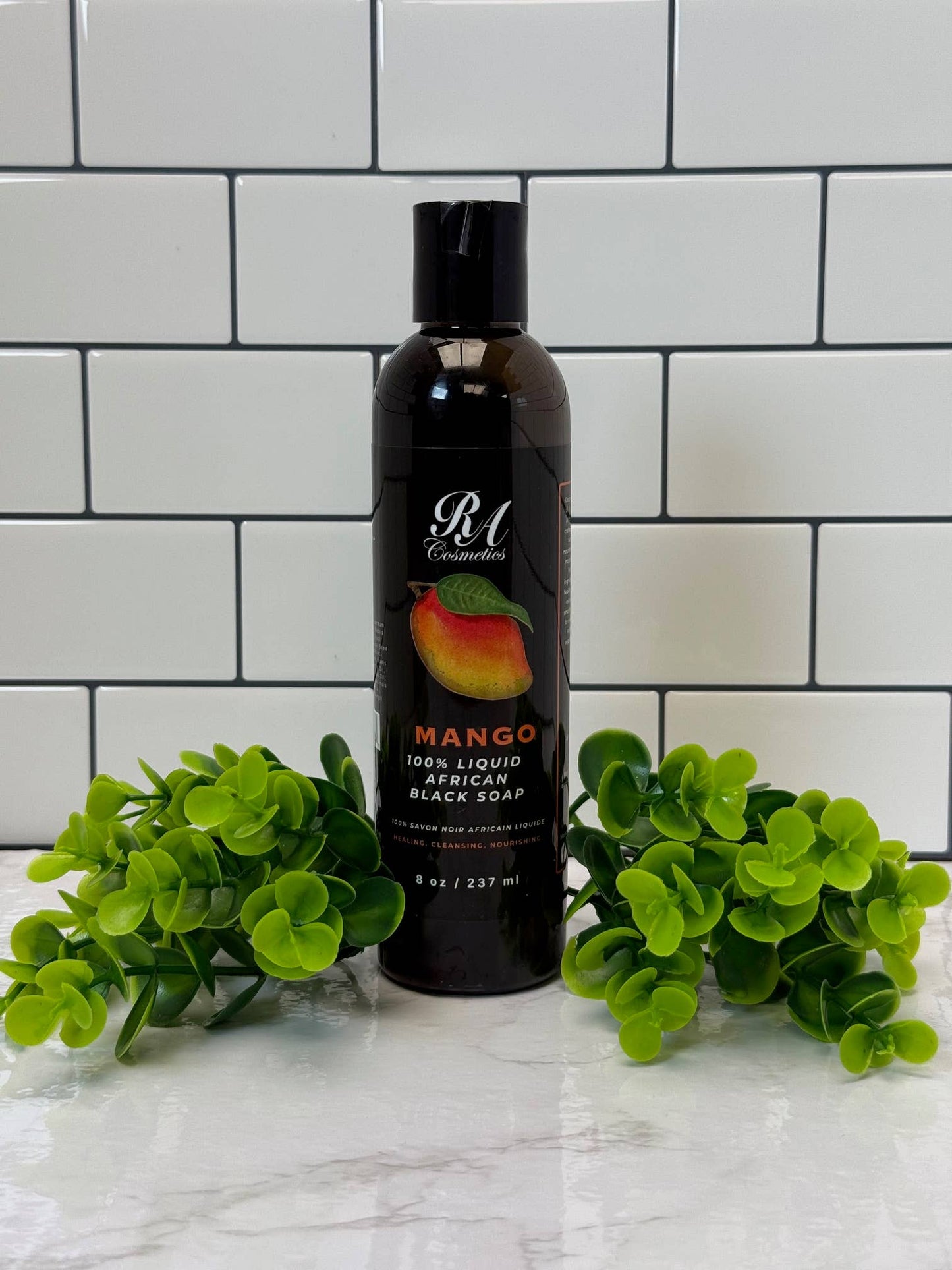 100% Liquid African Black Soap, Mango - 8oz