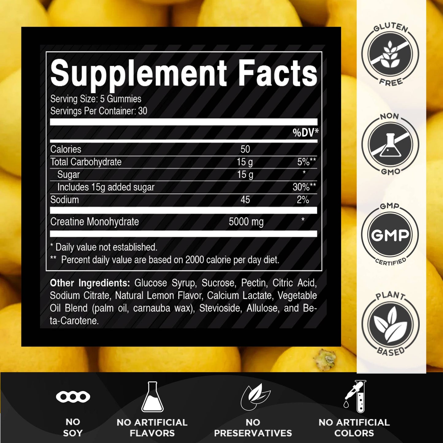 Creatine Mohohydrate Workout Recovery Gummies