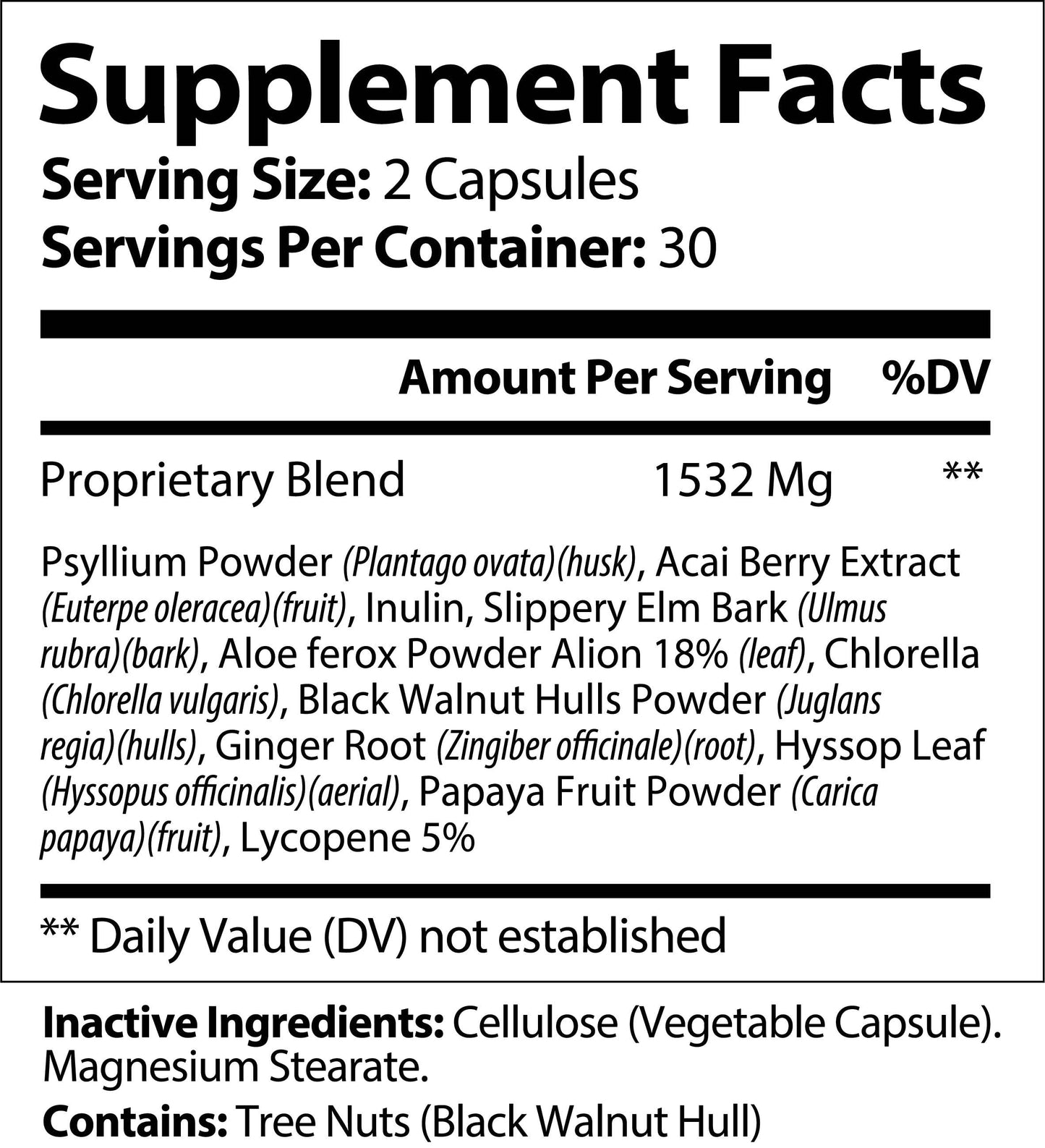 Cleanse & Detox Acai Berry Oral Supplement/Vitamin