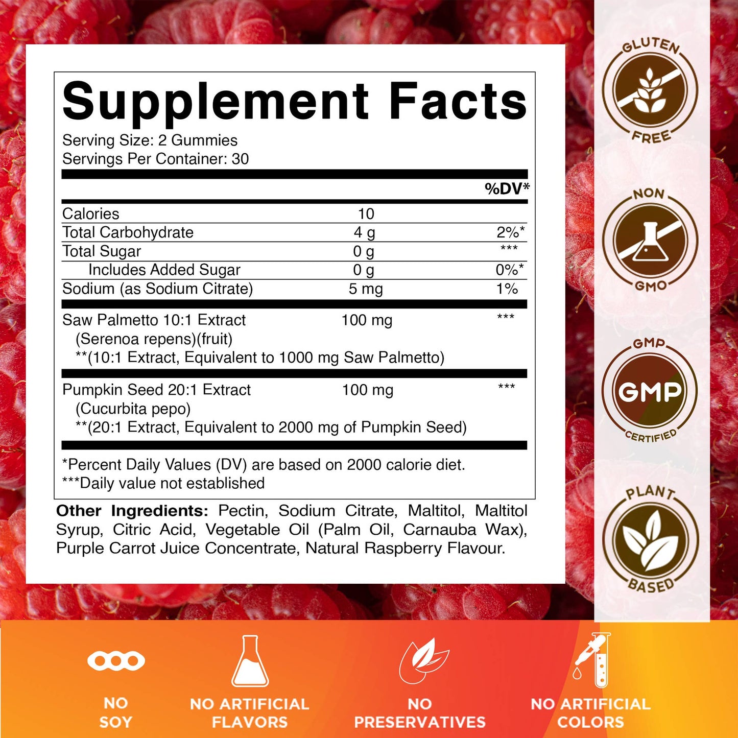Pumpkin Seed & Saw Palmetto Prostate Support Gummies