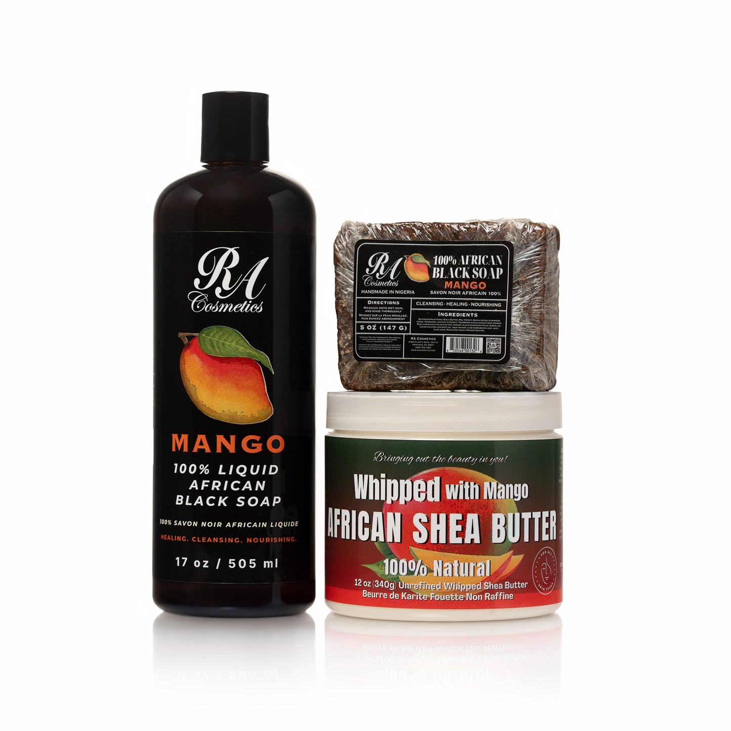 100% Liquid African Black Soap, Mango - 8oz