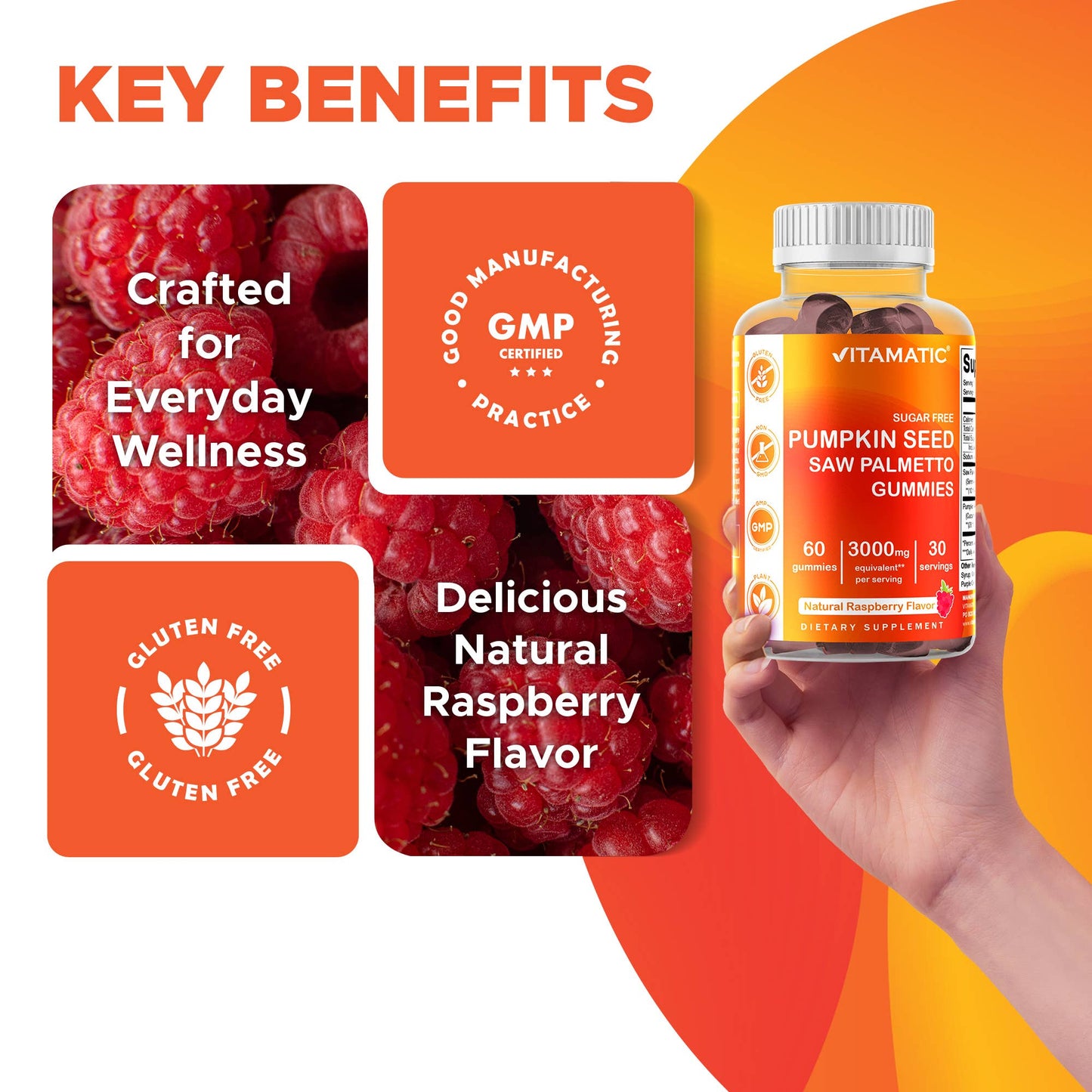 Pumpkin Seed & Saw Palmetto Prostate Support Gummies