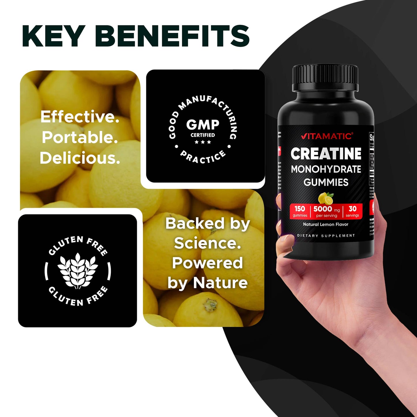 Creatine Mohohydrate Workout Recovery Gummies