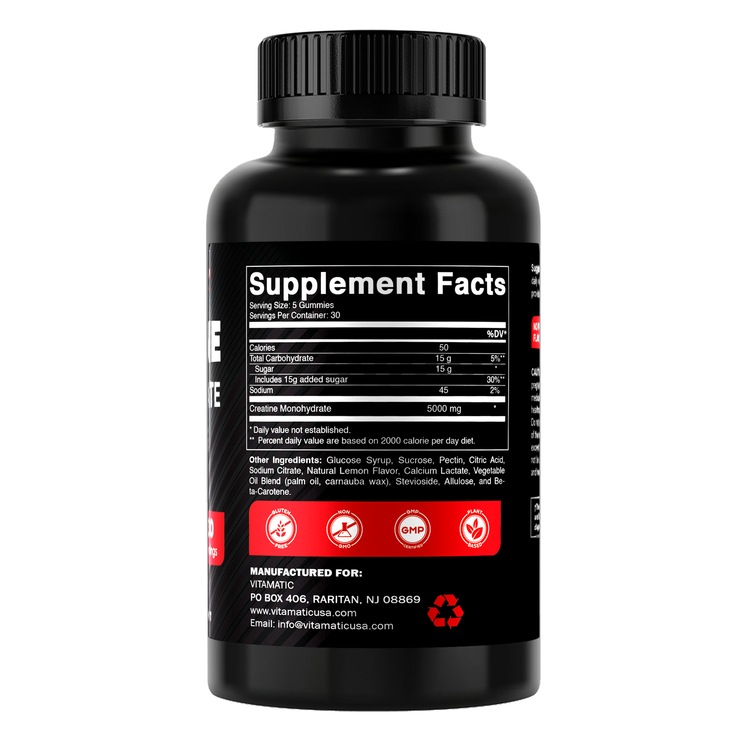 Creatine Mohohydrate Workout Recovery Gummies