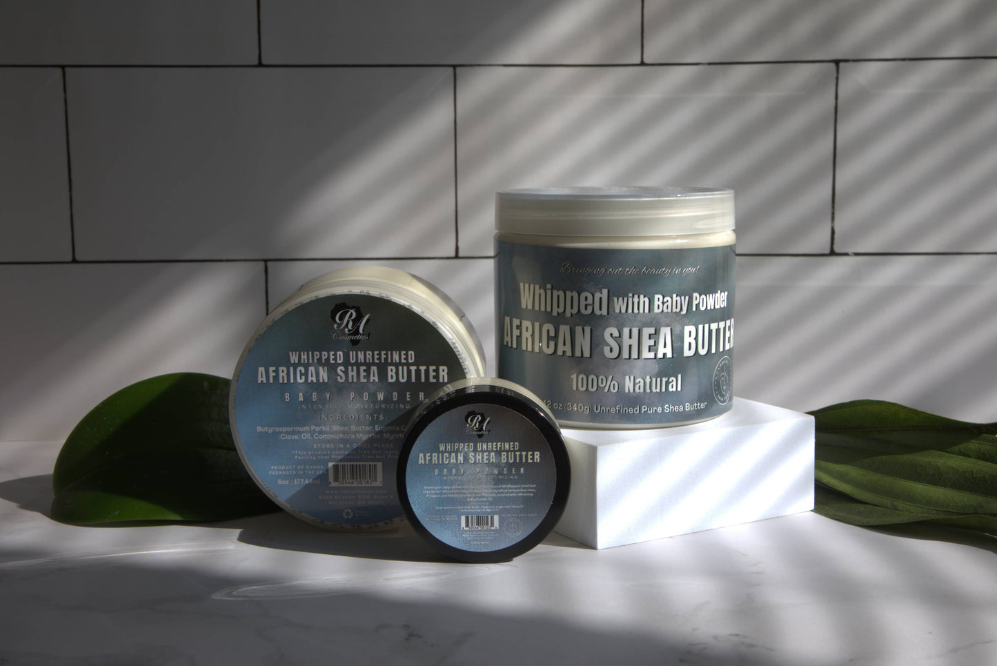 Whipped African Ivory Shea Butter, Baby Powder - 12oz